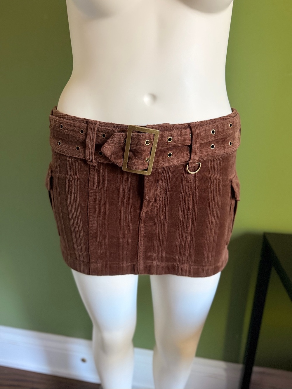 Urban outfitters . Corduroy Mini micro Skirt with Belt